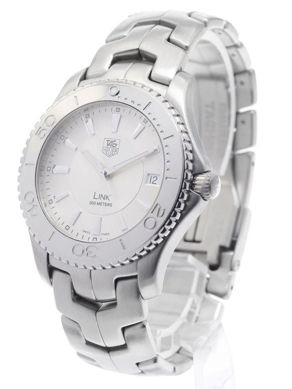 TAG HEUER Link WJ1111-0 Date Silver Dial Quartz Men's Watch_962288